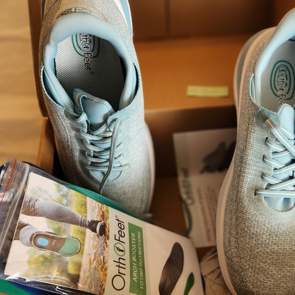 NIB Orthofeet Turquoise/Light Blue Sneakers Womens 11 - Picture 5 of 5